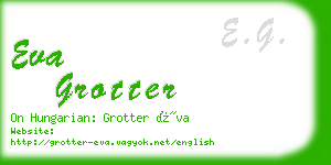 eva grotter business card